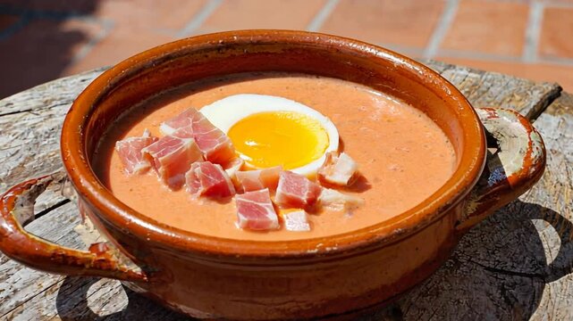 Typical salmorejo dish.