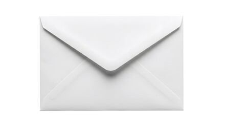 A pristine white envelope, a symbol of communication and anticipation, presented against a clean, bright backdrop, ready to deliver its message.