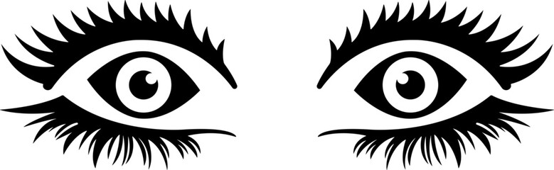 Eyebrows shaping icons in flat. isolated on transparent background