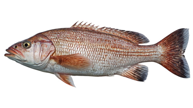 fresh fish isolated on white