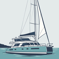 Fototapeta premium yacht on the sea