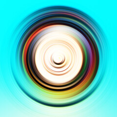 Colorful radial motion effect. Abstract rounded background. Color curves and sphere. Multi color gradient rings and circles wallpaper. Colored texture backdrop and banner.