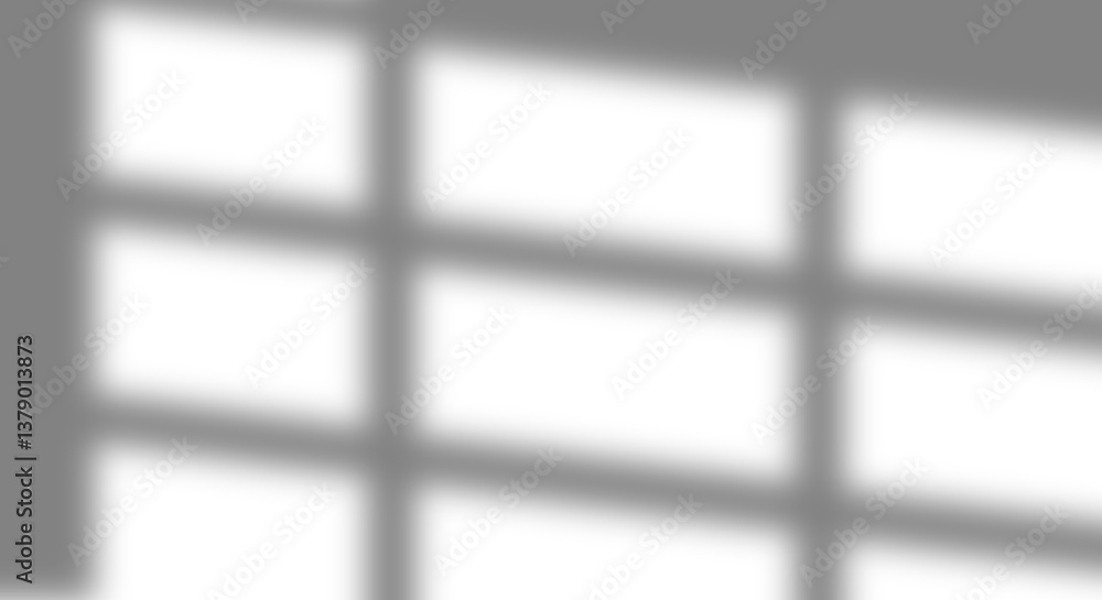Aufkleber transparent shadow mimicking window frame silhouette, overlaying design with realistic depth effect 