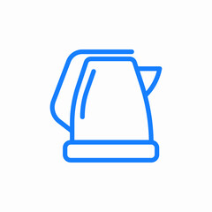kettle electric icon sign vector