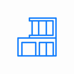 modern building design icon sign vector