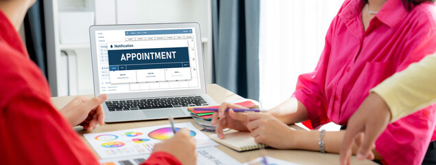 Online applointment booking calendar for brisk regristration on the internet website