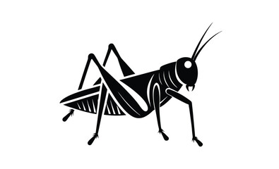Illustration of grasshopper silhouette