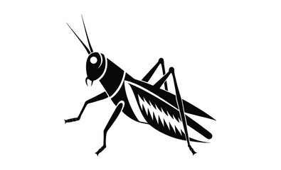 Illustration of grasshopper silhouette