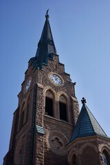 old church with clock