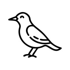 Obraz premium Minimalist bird illustration standing on one leg 