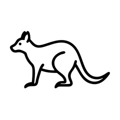 Obraz premium Outline of a Kangaroo in a Minimalist Style 