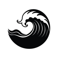 Naklejka premium to wave silhouette art