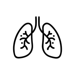 Lungs illustration representing respiratory function in biology  