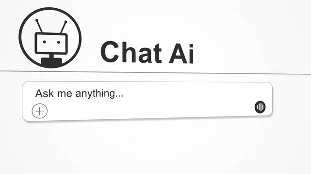Minimal Chat AI Interface Animation,  Ask Me Anything Prompt