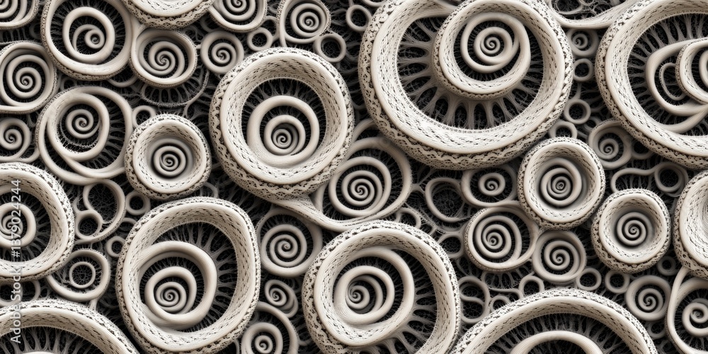 Poster intricate spiral pattern design