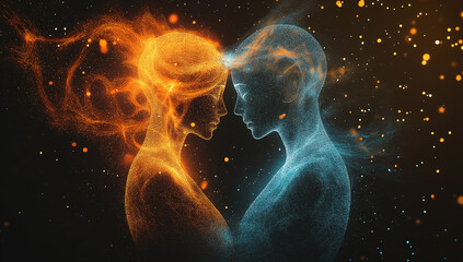 Soul Connection Abstract Art Duality Energy Harmony