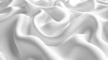 Obraz premium White silk fabric folds close-up, studio backdrop