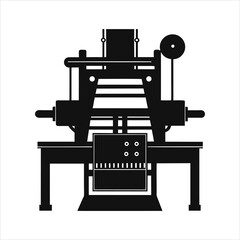  Classic Letterpress Press Monochrome Vector Design