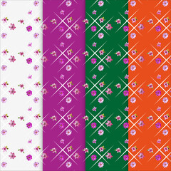 Set of watercolor flower bouquets, clipart isolated on a white background, 
in pastel colors,colorful floral seamless pattern