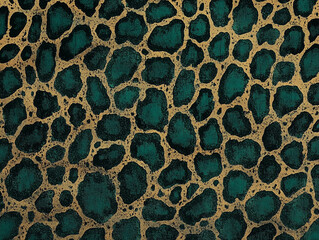 The classical leopard skin, reimagined with emerald colors. 