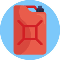 A portable container used to store and transport fuel.