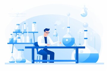 Minimalist logo design for a biochemistry medical institution on a white background