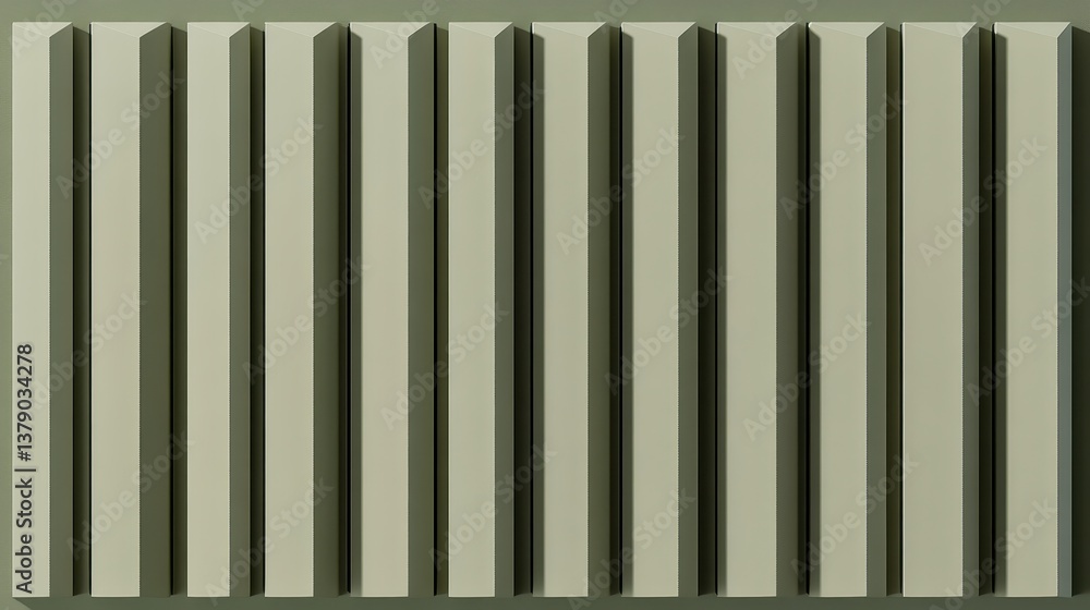 Aufkleber extruded rectangular prisms generating rhythmic geometric pattern, revealing architectural minimalis