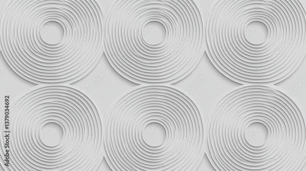 Poster modern white concentric circles are creating a seamless and elegant pattern, forming a visually appe