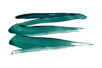 Watercolor brush strokes on transparent background