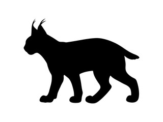 Caracal silhouette vector flat illustration design.