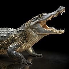 Fototapeta premium Realistic Crocodile with Detailed Scales 