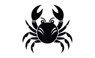 Crab with claws raised silhouette