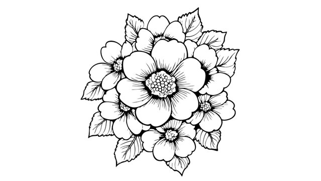 Gallery-Magic Flowers: Relaxing Coloring Pages for Adults and Teens" in Vintage Style