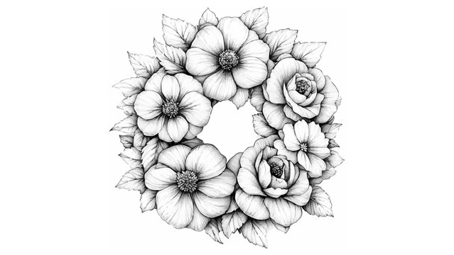 Gallery-Magic Flowers: Relaxing Coloring Pages for Adults and Teens" in Vintage Style