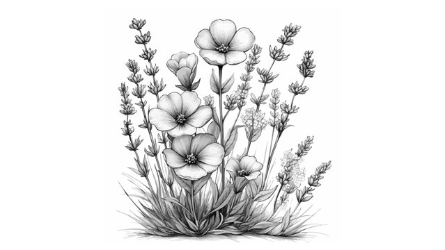 Gallery-Magic Flowers: Relaxing Coloring Pages for Adults and Teens" in Vintage Style