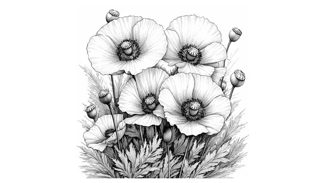 Gallery-Magic Flowers: Relaxing Coloring Pages for Adults and Teens" in Vintage Style