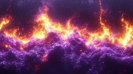 Obraz premium Fiery Purple and Orange Abstract Background