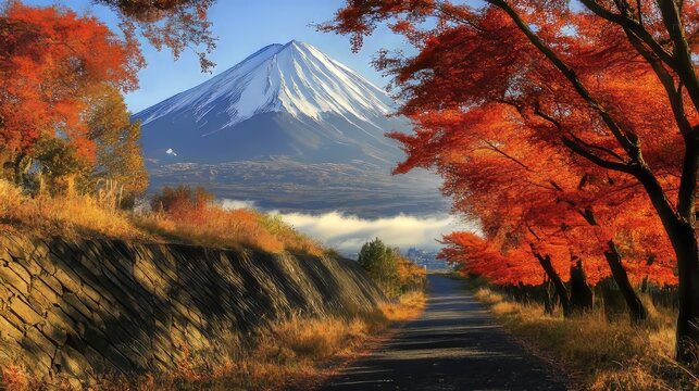 Scenic Asian landscape with vibrant background, perfect for pc wallpaper, featuring beautiful natural views and serene atmosphere