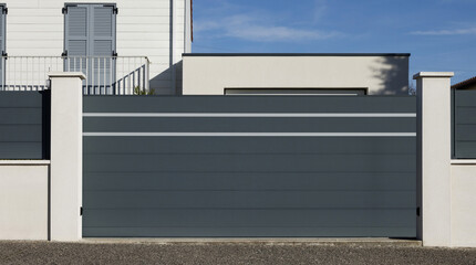 Portail en aluminium d'une maison	