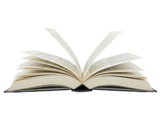 open bible isolated on a transparent background