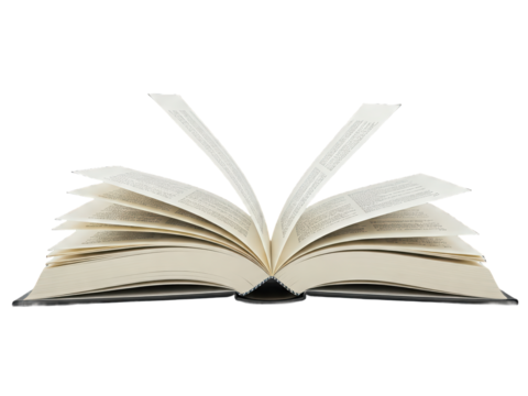 open bible isolated on a transparent background