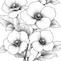 Gallery-Magic Flowers: Relaxing Coloring Pages for Adults and Teens" in Vintage Style