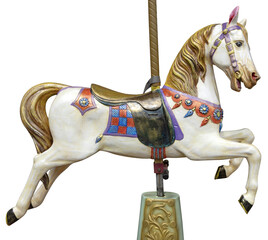 Cheval de bois d'un carrousel	