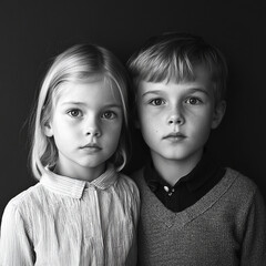 portrait of  twins