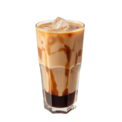 Iced Coffee with Caramel Drizzle in Glass