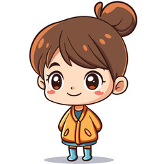 cartoon illustration of a girl 