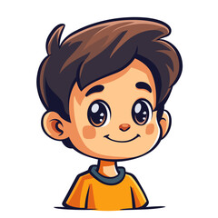 Obraz premium cartoon character of boy with a big smile
