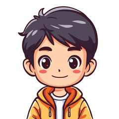 cute little boy cartoon vector illustration graphic design 