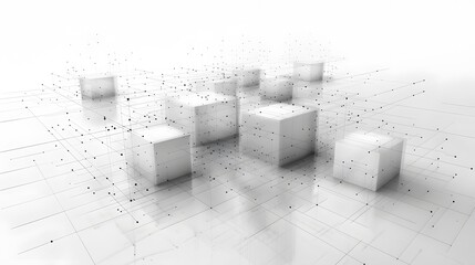 Floating Cube Network Structure with Connections for Data and Communication