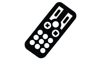 Remote control icon silhouette